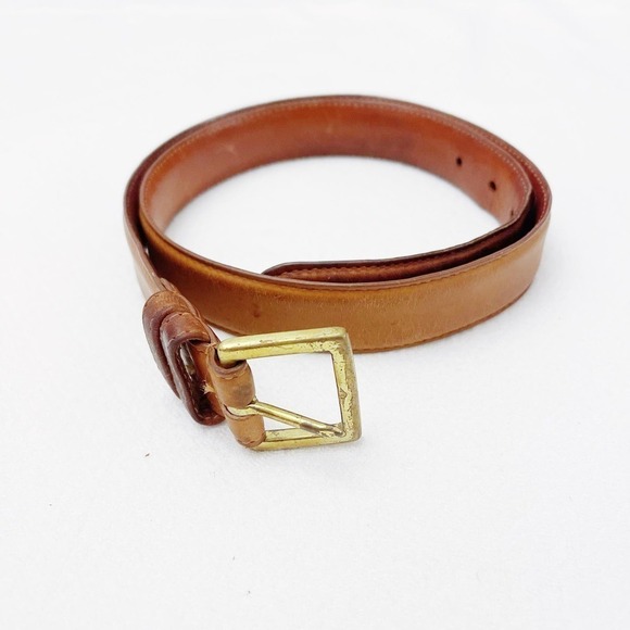 Coach Leather Belt Brass Buckle Brown SZ38 - Picture 9 of 9